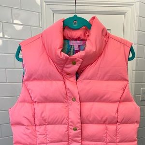 Lilly Pulitzer Isabelle Puffer Down Vest Pink